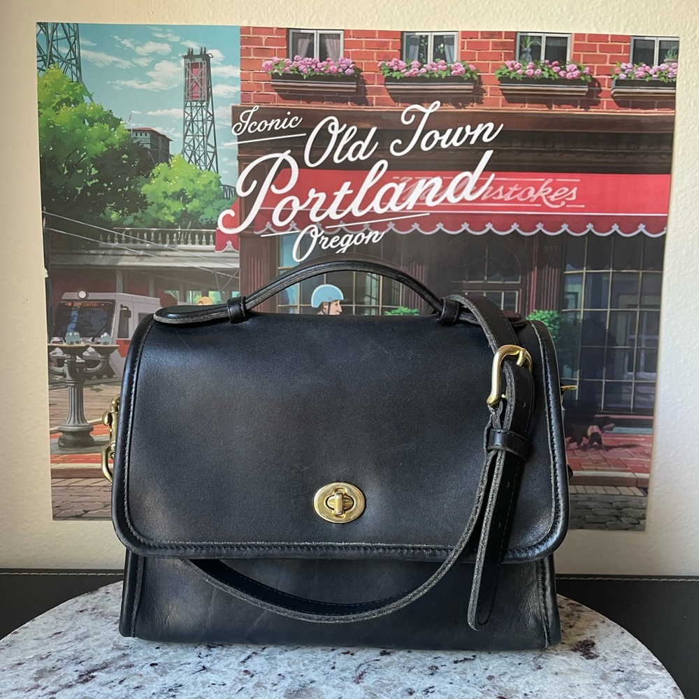 Vintage Coach Court Bag - Black Court bag E9P-9870